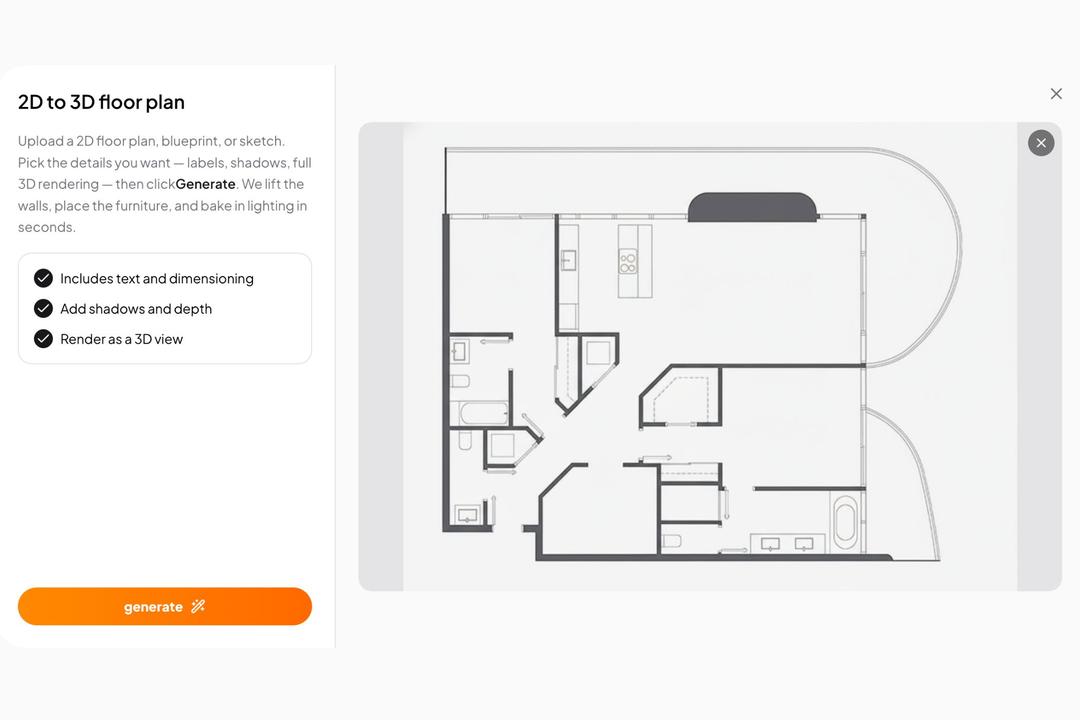 Lade deinen 2D-Plan hoch