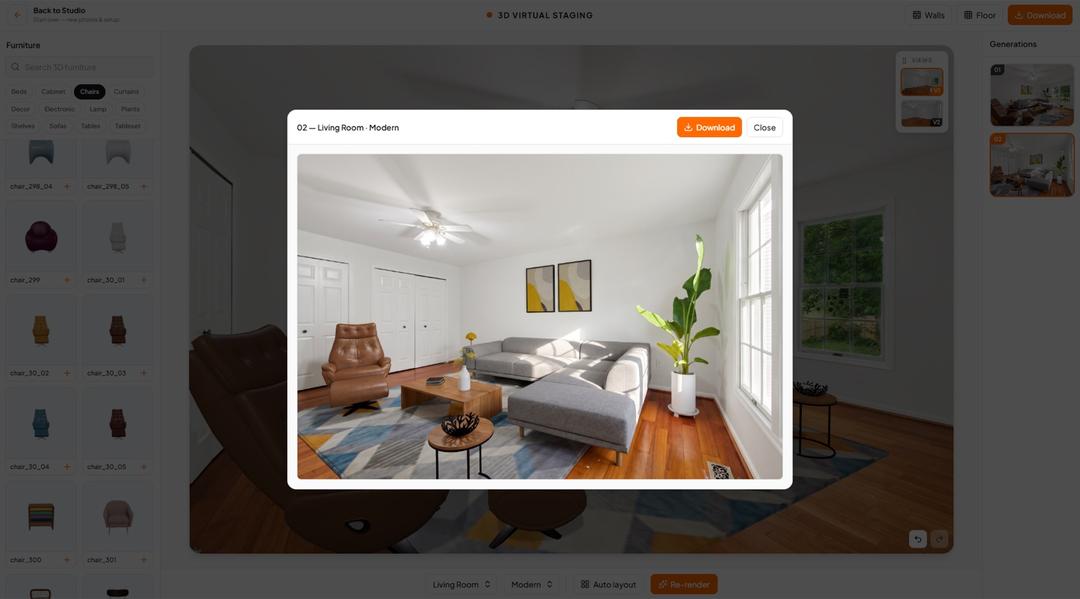 The finished render of view 2, ready to download