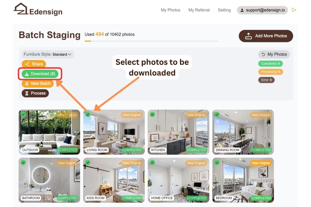 Receive the ZIP and signed webhooks per listing