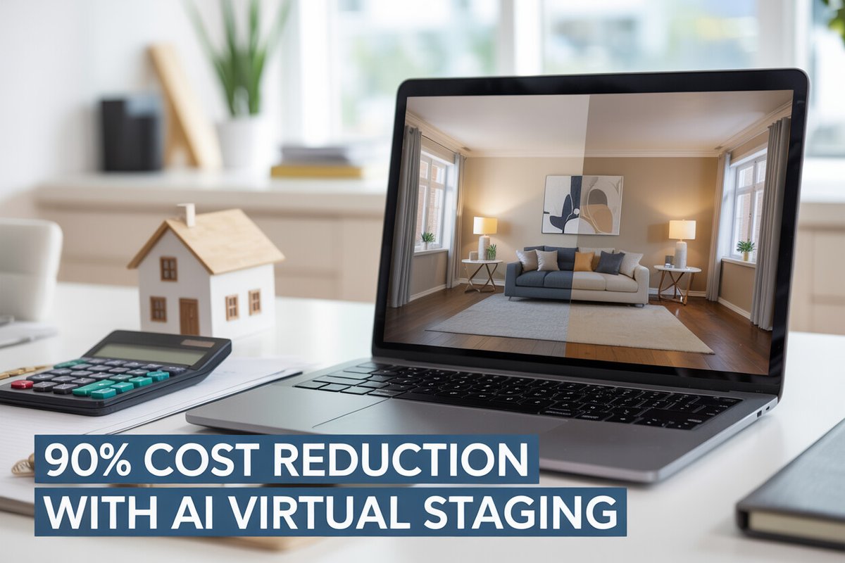 How AI Virtual Staging Cuts Costs by 90% (True Numbers Inside)