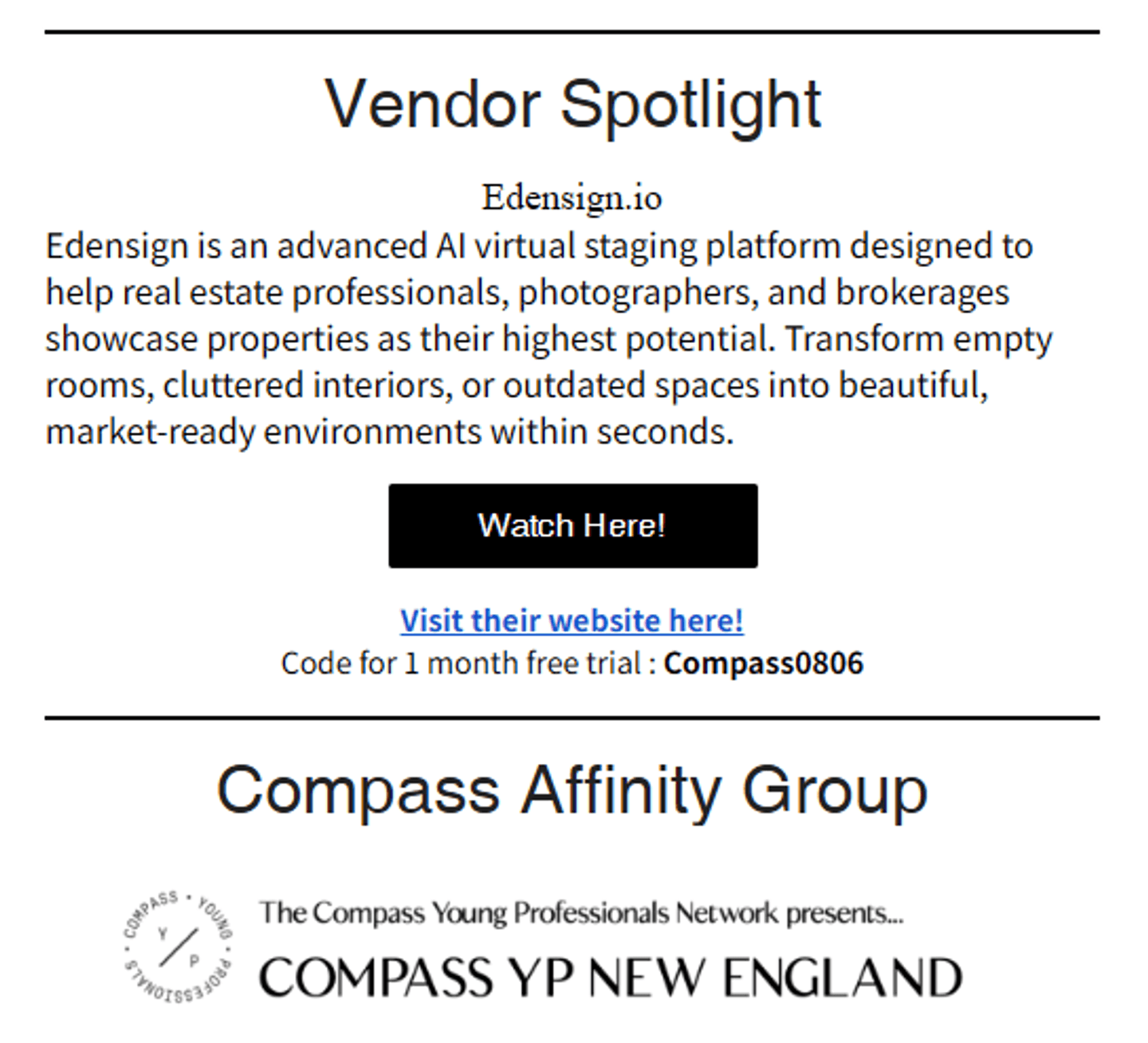 Brokerage team account dashboard with shared staging templates