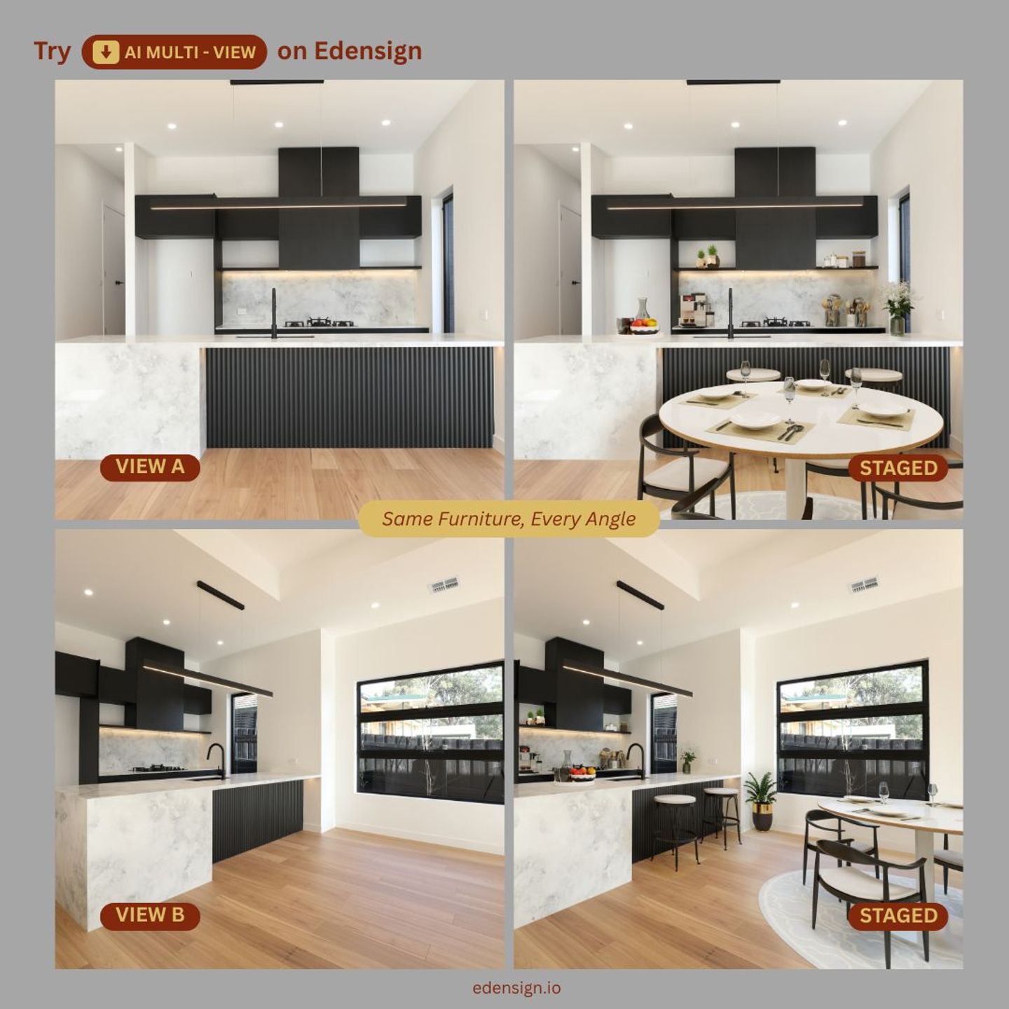 Edensign Multi-View Virtual Staging
