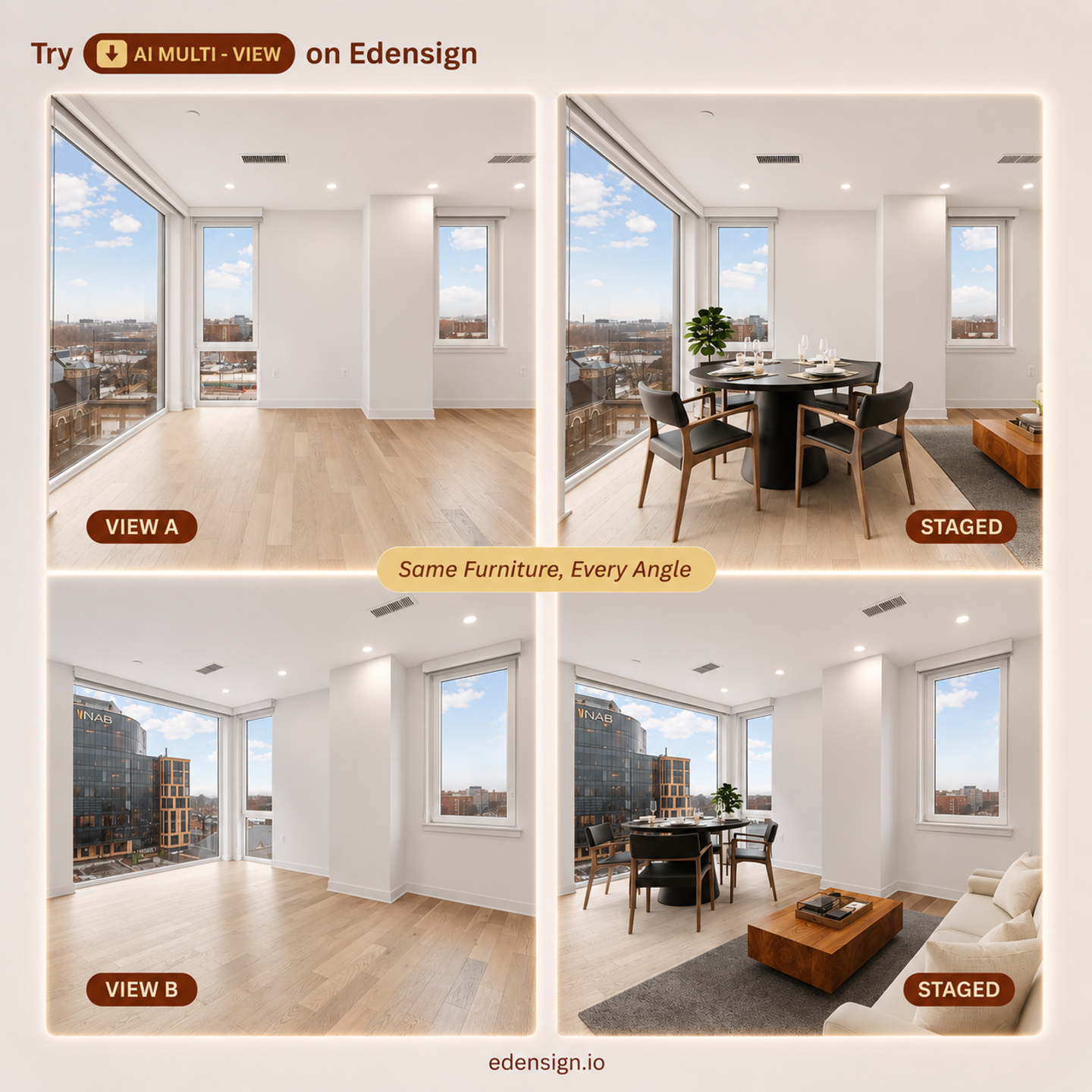 Edensign Multi-View Virtual Staging