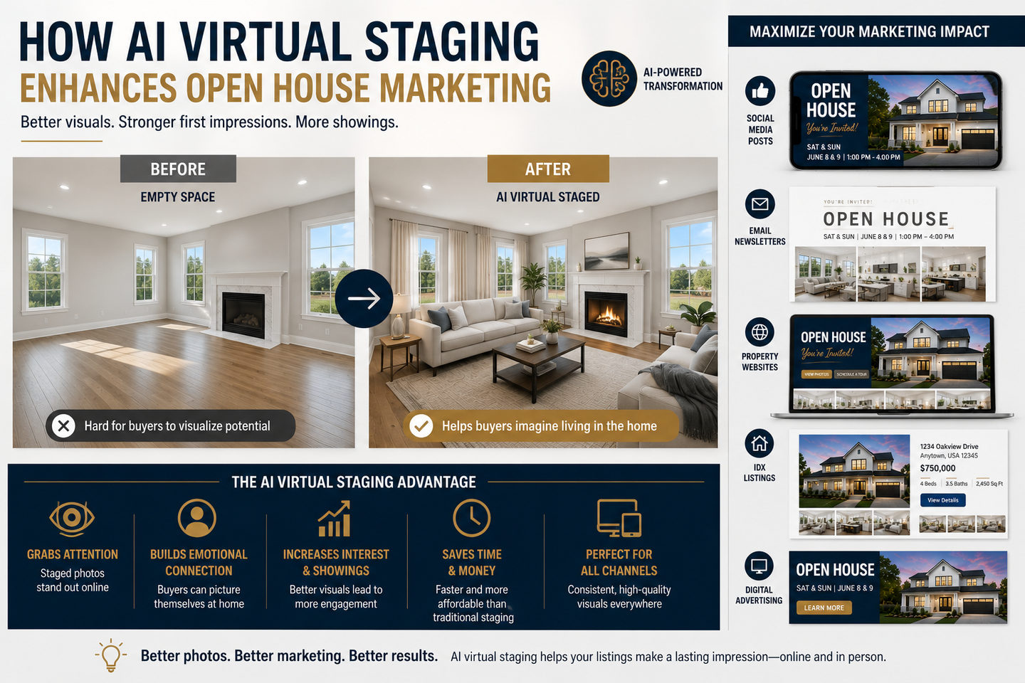 How AI Virtual Staging Enhances Open House Marketing