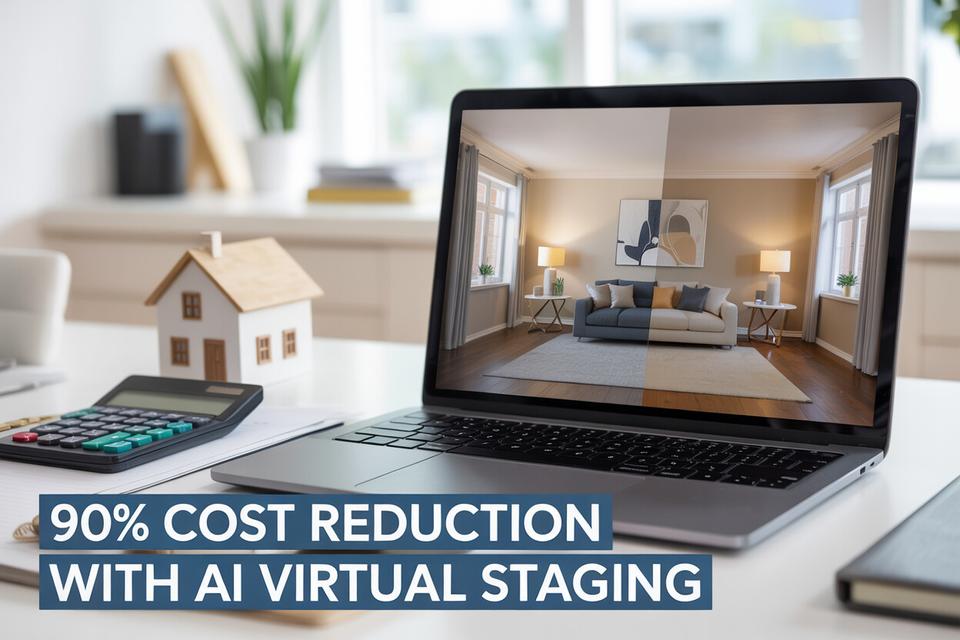 How AI Virtual Staging Cuts Costs by 90% (True Numbers Inside)